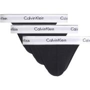 Calvin Klein Kalsonger 3P Modern Cotton Stretch Thong Svart bomull Med...