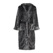 Decoy Long Terry Robe With Hood Grå polyester X-Small Dam