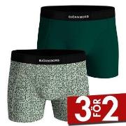 Bjorn Borg Premium Cotton Stretch Boxer Brief Kalsonger 2P Grön/Vit bo...