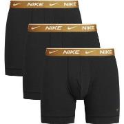 Nike Kalsonger 3P Everyday Cotton Boxer Svart/Guld bomull Large Herr