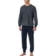 Schiesser Comfort Essentials Long Pyjamas Vit/Marin bomull XX-Large He...