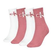 Calvin Klein Strumpor 4P Women Logo Sock Gift Box Vit/Rosa One Size Da...