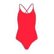 Puma V-Neck Padded Swimsuit Röd Large Dam