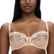 Chantelle BH Pulp Underwired Half Cup Bra Svart m Beige nylon C 75 Dam
