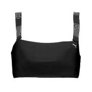 Puma Bandeau Bikini Top Svart/Vit Large Dam