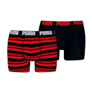 Puma Kalsonger 2P Heritage Stripe Boxer Svart/Röd bomull Large Herr