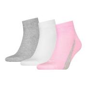 Puma Strumpor 3P Lifestyle Quarter Socks Rosa/Grå Strl 35/38