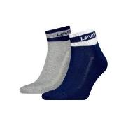 Levis Strumpor 2P Mid Cut Stripe Socks Marin/Grå Strl 35/38