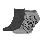 Calvin Klein Strumpor 2P All Over Print Sneaker Sock Grå Strl 43/46 He...
