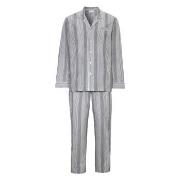 Damella Carl Long Sleeve Pyjamas Grårandig bomull Medium Dam