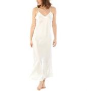 Damella Long Silk Nightdress Elfenben silke Medium Dam