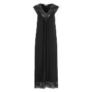 Damella Long Viscose Plain Sleeveless Nightdress Svart viskos Large Da...