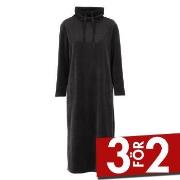 Damella Velour Cosy Dress Svart Large Dam