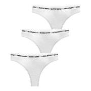 Björn Borg Trosor 3P Logo Thong Vit bomull X-Large Dam