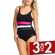 Damella Annabella Chlorine Resistent Swimsuit Svart/Rosa polyester 44 ...