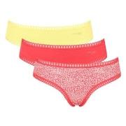 Sloggi Trosor 3P GO Crush Hipster Briefs Rosa/Gul bomull X-Small Dam