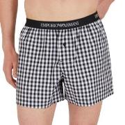 Armani Woven Boxer Kalsonger Vit/Svart bomull Medium Herr