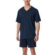 Schiesser Comfort Essentials V-Neck Short Pyjamas Mörkblå bomull 4XL H...