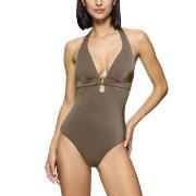 Triumph Midnight Swim OP 01 Swimsuit Khaki B 38 Dam