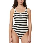 Marc O Polo Stripe Swimsuit Vit/Svart X-Large Dam