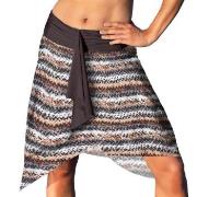 Wiki Puerto Rico Skirt Dress Brun mönstrad nylon Medium Dam