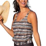Wiki Puerto Rico Tankini Top Brun mönstrad E/F XL Dam