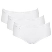 Sloggi Trosor 3P Pearl Midi Vit bomull 42 Dam