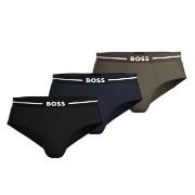 BOSS Kalsonger 6P Bold Design Hip Brief Svart/Grön bomull Medium Herr