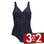 Damella Fiona Swimsuit Pattern Marin/Röd  36 Dam