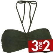 Damella Olivia Textured Padded Bikini Bra Mörkgrön nylon 42 Dam