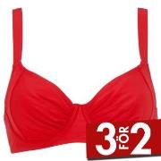 Damella Sophia Basic Underwired Bikini Bra Röd polyester B 44 Dam