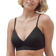 Pierre Robert BH Organic Cotton Triangle Bra Svart ekologisk bomull La...