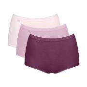Sloggi Trosor 3P Basic Plus Maxi Colored Ljusrosa bomull 48 Dam