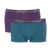 Sloggi Kalsonger 2P For Men Start Hip Lila/Turkos bomull Small Herr
