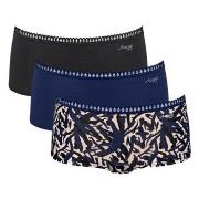 Sloggi Trosor 3P GO Crush Hipster Shorts Flerfärgad bomull X-Small Dam
