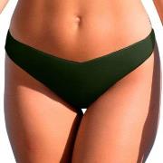 Wiki Low Cut Brazilian Bikini Brief Mörkgrön X-Large Dam