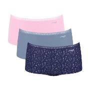 Sloggi Trosor 3P GO Crush Hipster Shorts Rosa/Blå bomull X-Large Dam