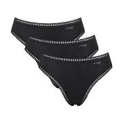 Sloggi Trosor 3P GO Crush High Leg Briefs Svart bomull X-Small Dam