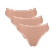Sloggi Trosor 3P GO Crush High Leg Briefs Ljusbrun bomull X-Large Dam