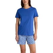Calida Shell Nights Short pyjamas Blå bomull Medium Dam