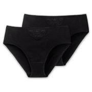 Schiesser Trosor 2P Cotton Essentials Tai Panties Svart bomull Large D...