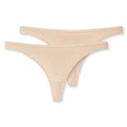 Schiesser Trosor 2P 95-5 Organic Cotton Thongs Beige ekologisk bomull ...