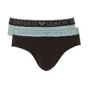 Armani Endurance Briefs Kalsonger 2P Svart/Blå bomull Medium Herr