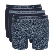 Armani Logo Boxer With Long Leg Kalsonger 3P Blå bomull Small Herr