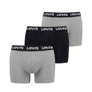 Levis Kalsonger 3P Repeat Logo Boxer Brief Multi Svart/Grå bomull Larg...