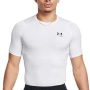 Under Armour HeatGear SS Compression Shirt Vit Medium Herr