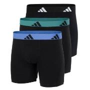 adidas Kalsonger 3P Active Flex Cotton Boxer Brief Svart/Grön bomull L...