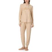 DKNY Chill In Style Hoodie Jogger Set Beige polyester X-Small Dam