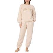 DKNY Chill In Style Top Jogger Set Beige polyester Small Dam