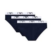 Armani Stretch Jersey Briefs With Logo Kalsonger 3P Marin bomull XX-La...